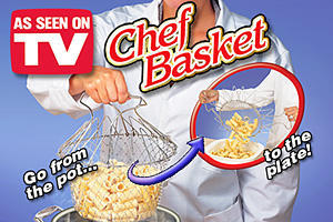 רשת טיגון סל הפלא של השף, הלהיט שגם מטגן, גם מסנן, גם מאדה ועוד! Chef Basket לחיים קלים במטבח! רק ב39 ש