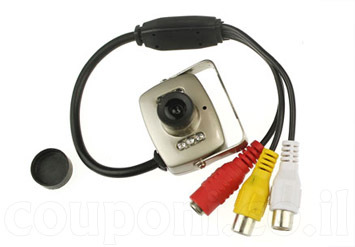 מצלמת אבטחה קטנה לבית או לעסק, כוללת הקלטת קול, ראיית לילה, ניתן להשתמש כמצלמה נסתרת וסמויה! ב89 ש